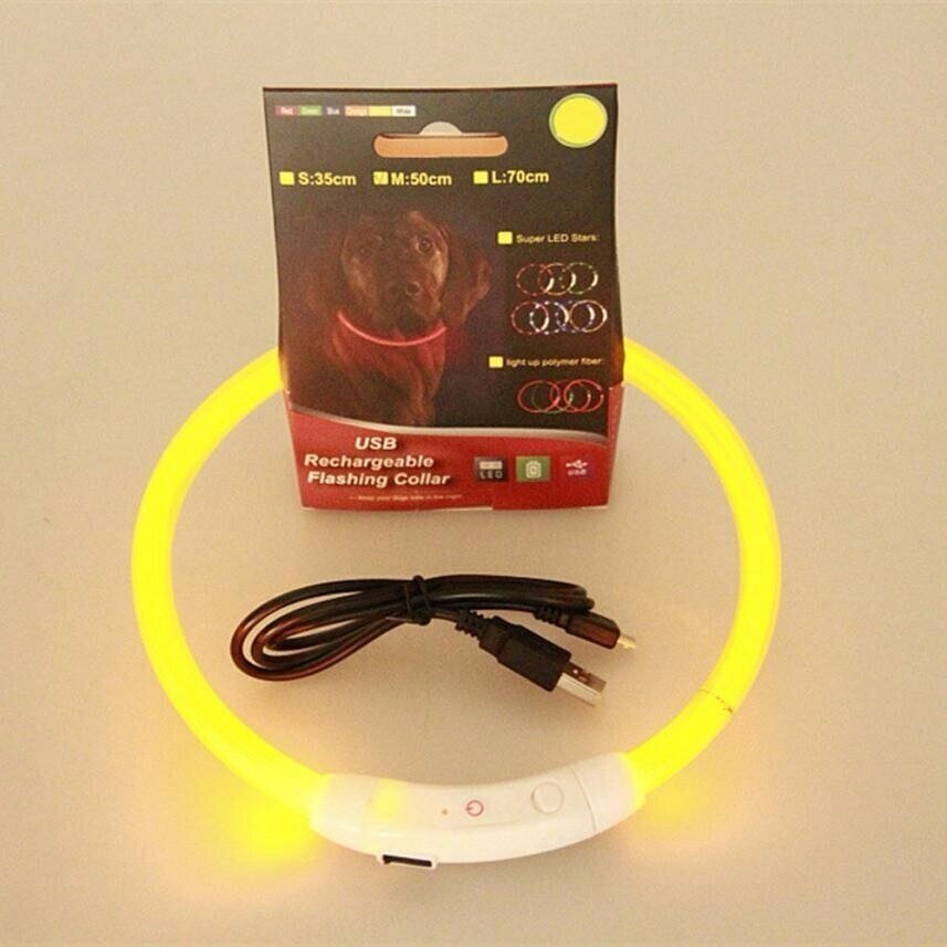 Светящийся ошейник USB-провод Твик L 70 см - фотография № 2