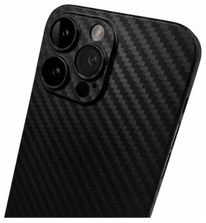 Ультратонкий карбоновый чехол Air Carbon для iPhone 14 Pro (на айфон 14 про), черный