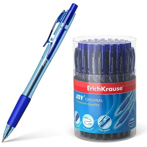 Ручка шариковая автомат JOY Original, комфортное письмо, синяя 50 шт ручка шариковая автомат erichkrause joy original комфортное письмо синяя