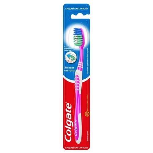 Зубная щетка COLGATE Эксперт Чистоты средняя жест FVN52149 colgate зубная щетка эксперт чистоты средняя 6 шт