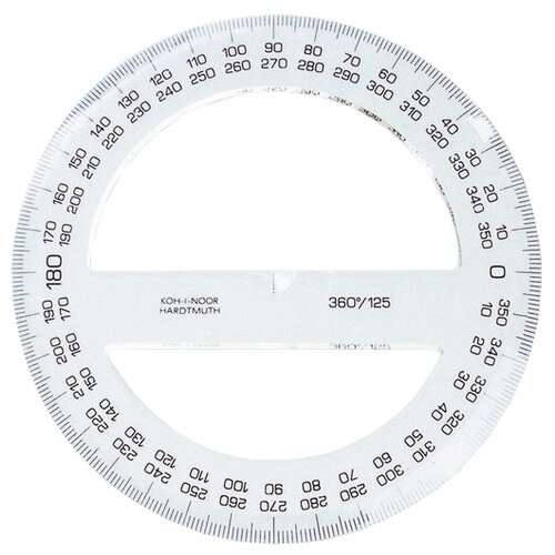 Транспортир Koh-I-Noor 746328 074632800000 пластик прозрачный пластиковый пакет с европодв.