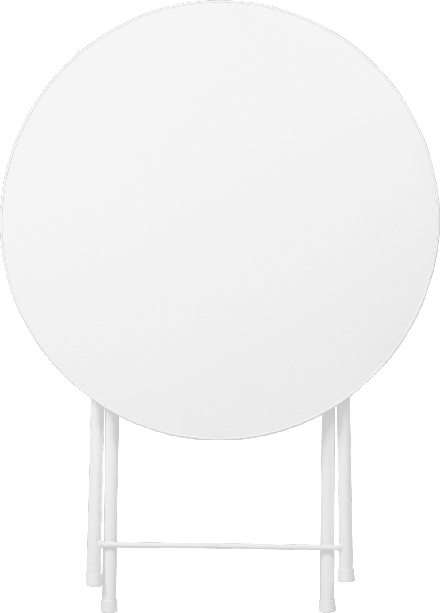 Стол складной раскладной круглый кухонный, обеденный, 70х70х75 см, столешница - белый, каркас - белый - фотография № 19