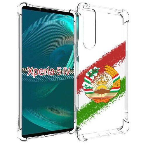 чехол mypads герб флаг азербайджана для sony xperia 5 iv 5 4 задняя панель накладка бампер Чехол MyPads герб флаг Таджикистана для Sony Xperia 5 IV (5-4) задняя-панель-накладка-бампер
