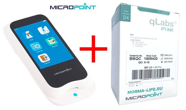 Коагулометр Micropoint qLabs Новая модель + 24 тест полоски