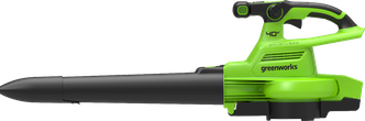 Воздуходув-Садовый Пылесос аккумуляторный Greenworks Арт. 2406907, 40V, бесщеточный, без АКБ и ЗУ