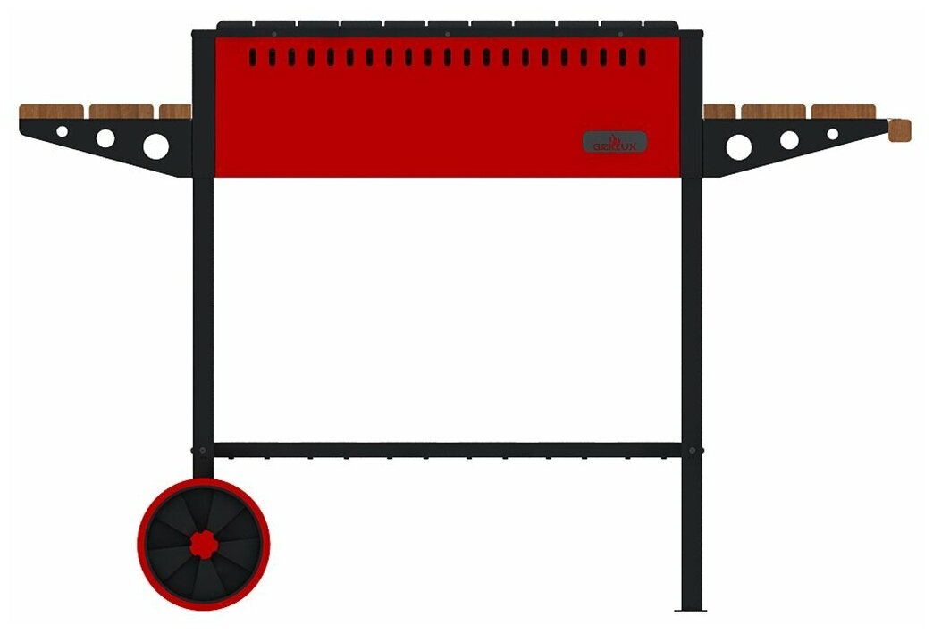 Мангал Grillux Master, 72х44х82.5 см, сталь, 1.5 мм, черный/красный Hoff - фото №11