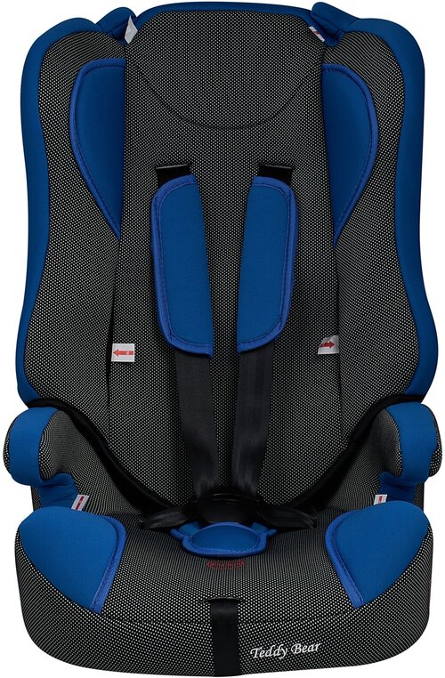 Автокресло группа 1/2/3 9-36 кг Teddy Bear без вкладыша 513 RF DEEP BLUE+BLACK DOT