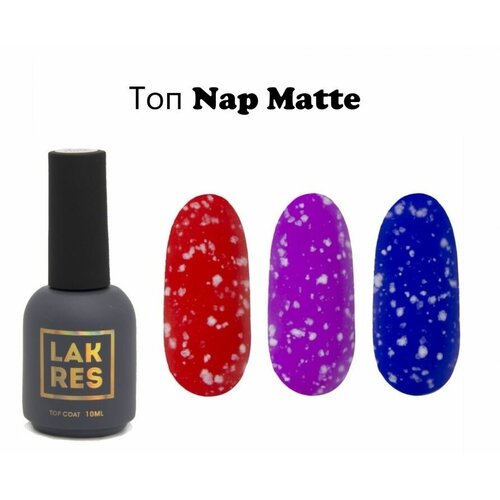 Топ Lakres Nap, 10 мл топ для гель лака nap matte top lakres 10 мл