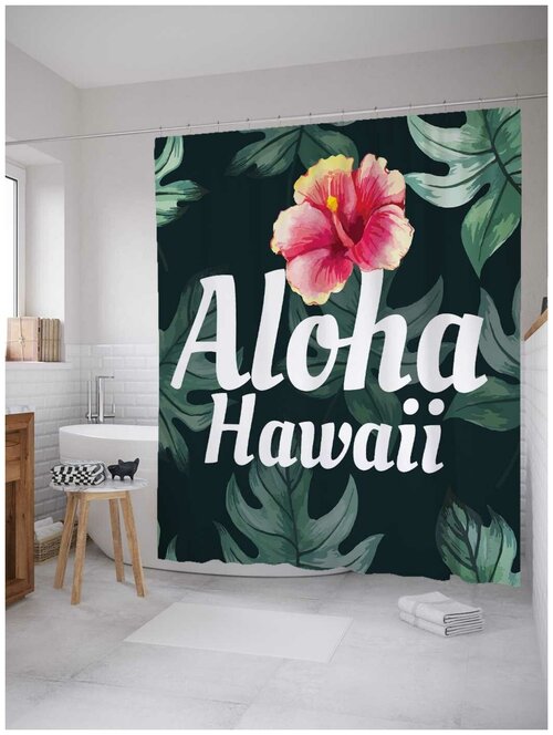Штора для ванной JoyArty Гавайский цветок 180х200 (sc-12283)180х200 см