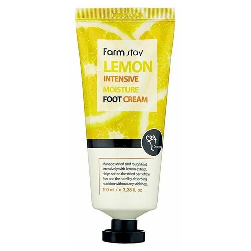 FarmStay Крем для ног смягчающий c экстрактом лимона Lemon Foot Cream, корейская косметика, 100 мл