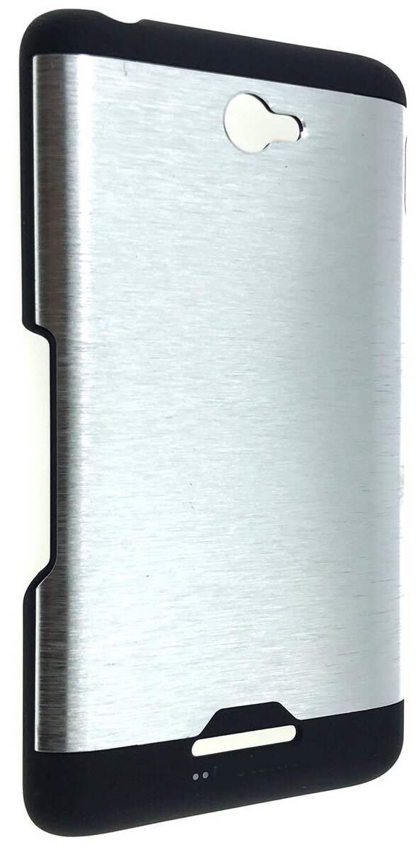 Чехол на смартфон Sony Xperia E4 накладка противоударная, типа клип-кейс с алюминиевой спинкой и нескользким покрытием