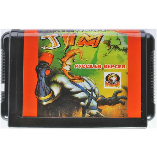 Игра EARTHWORM JIM для SEGA 16bit Русская версия