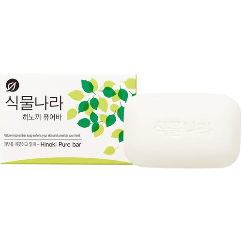 Японское туалетное мыло с экстрактом японского кипариса LION Botanic Nation Hinoki Pure Bar, 100 г