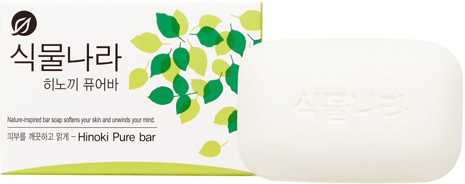 Мыло CJ LION Туалетное с экстрактом японского кипариса Botanic Nation Hinoki Pure Bar, 100 г