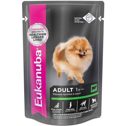 Eukanuba - Паучи для собак, с говядиной в соусе, 24 шт 2.4кг