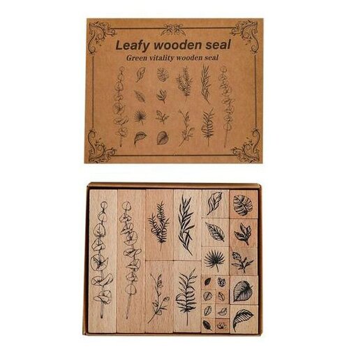 Набор деревянных штампов для творчества (22 шт) 