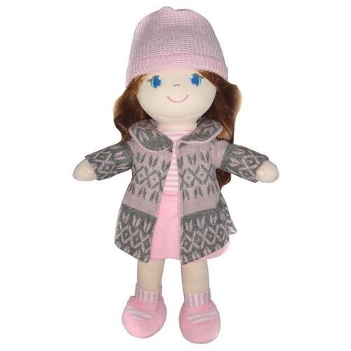фото Мягкая игрушка abtoys кукла рыжая в розовом пальто 36 см