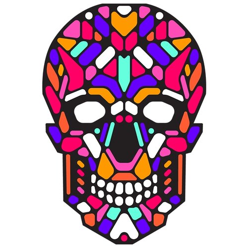 фото Маска GeekMask Sugar Skull, красный