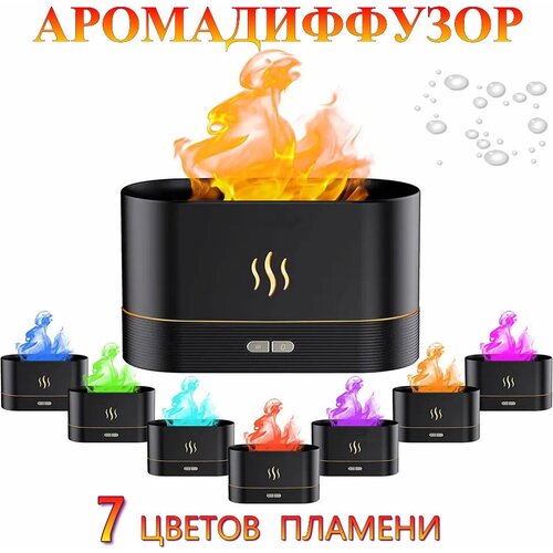 Аромадиффузор ультразвуковой Увлажнитель Ночник с эффектом пламени Мини камин 160000₽