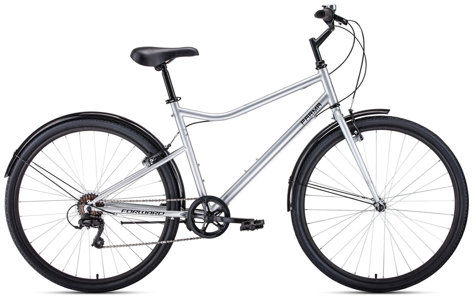 фото Forward Велосипед 28" Forward Parma 2022, цвет серый/черный, размер 19"