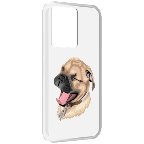 Чехол MyPads очень-довольная-собака для Infinix Note 12 5G X671 / Note 12 Pro 5G задняя-панель-накладка-бампер