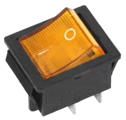 Выключатель желтый 16А 250V 20A 125V (4-х контакт.) клавишный