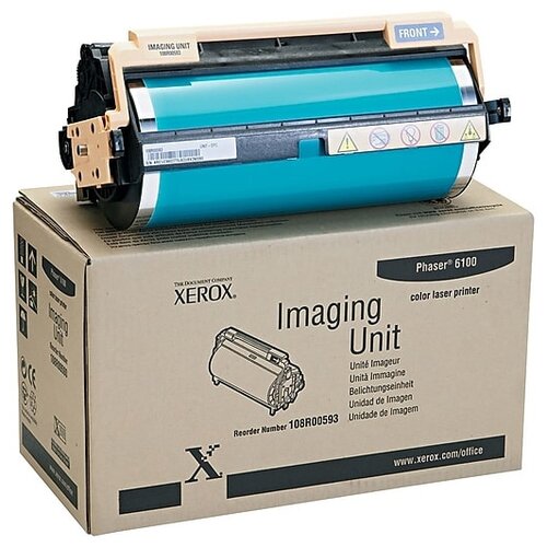 Фотобарабан Xerox 108R00593 фотобарабан xerox 108r00593 для xerox phaser 6100 для цветной печати голубой 50000 стр 1 цвет