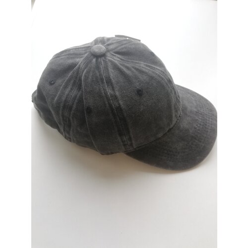 фото Бейсболка цвет тёмно-серый универсальный размер (100% хлопок) россия