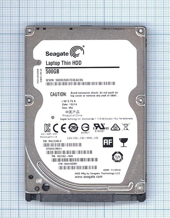 Жесткий диск Seagate 500 ГБ ST500LM021