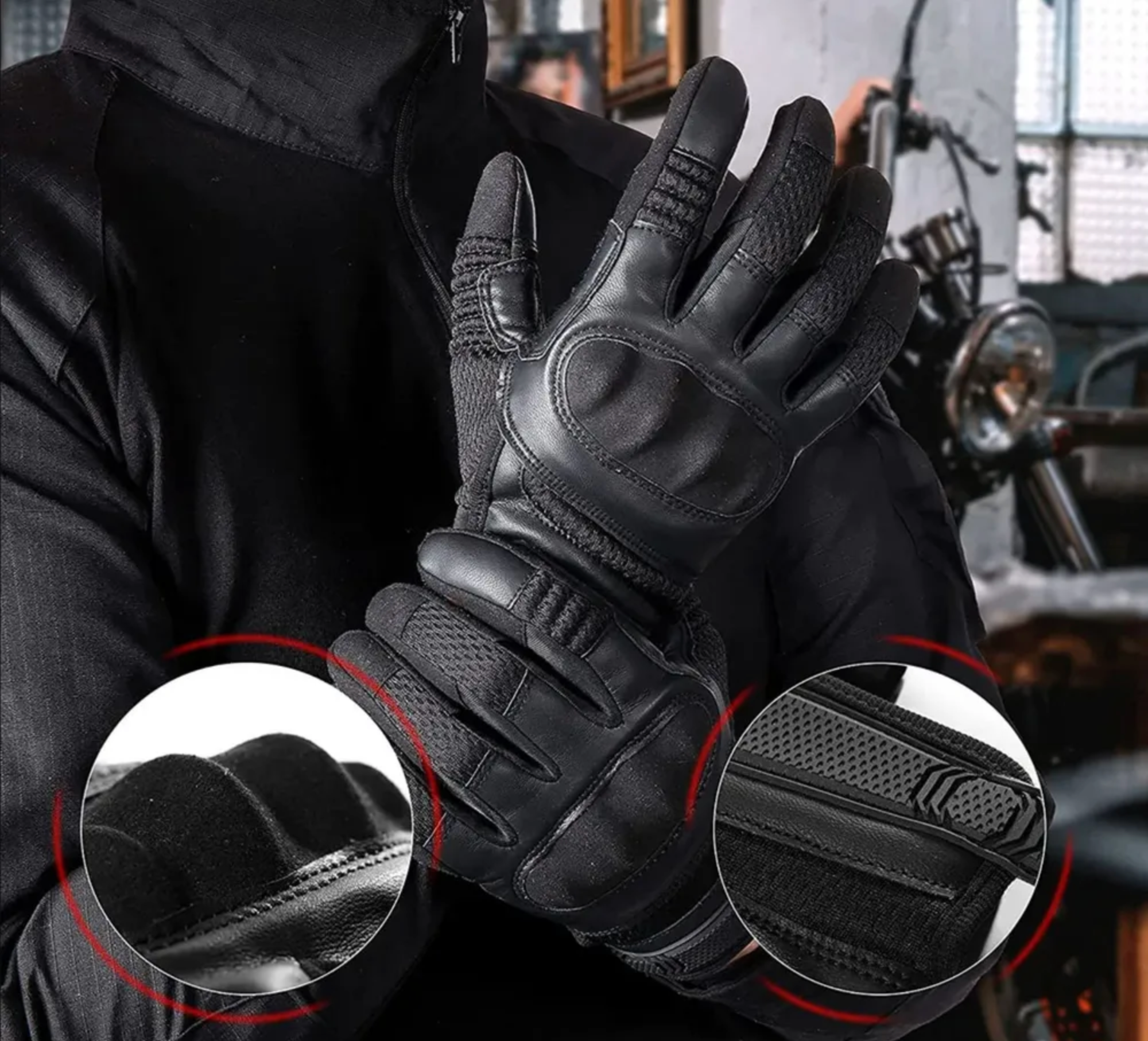 OUTWIND Кожаные перчатки для мотоцикла и мотокросса