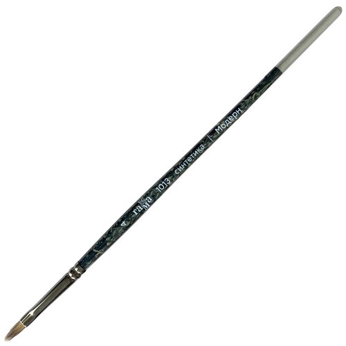 Комплект 6 шт, Кисть художественная синтетика Гамма Модерн, плоскоовальная №4, короткая ручка