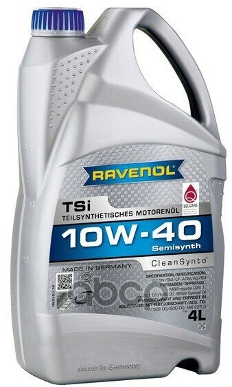 Sae 10W-40 4L Tsi New Моторное Масло Ravenol арт. 4014835724198