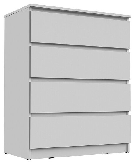 Комод Миф Челси с 4-мя ящиками белый глянец / белый 80.2х45х99.4 см - фотография № 1