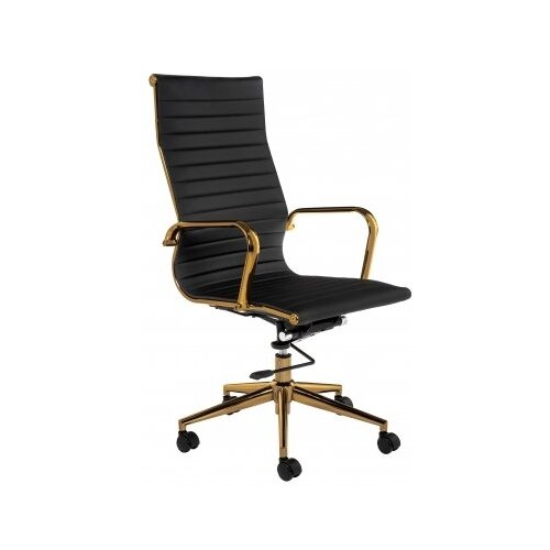 Компьютерное кресло Woodville Reus офисное, обивка: искусственная кожа, цвет: золотой/черный