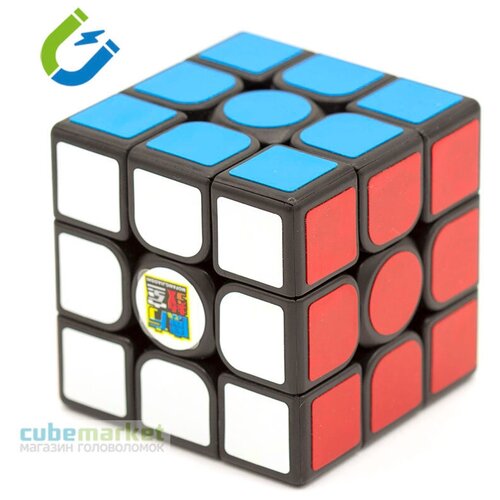 Кубик Рубика магнитный MoYu MeiLong 3x3 3M, black кубик рубика магнитный moyu meilong 5x5 magnetic black