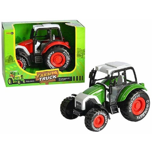 Игрушка для мальчика инерционная металлическая машинка Трактор 14,5 см, цвет в ассортименте, 955-51