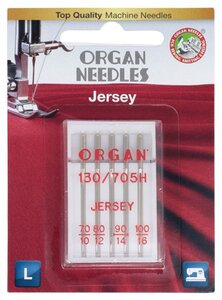 Игла/иглы Organ Jersey 70-100, серебристый, 5 шт.