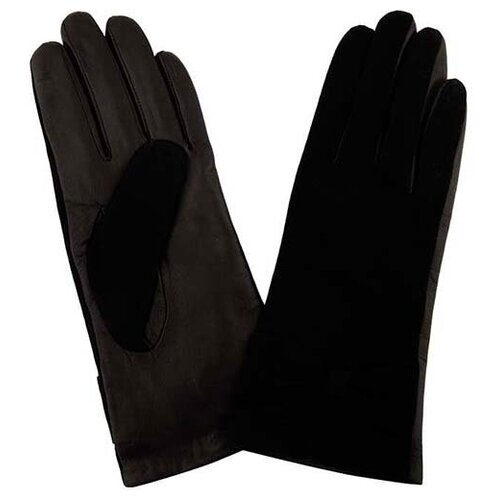 Перчатки GIORGIO FERRETTI, демисезон/зима, натуральная кожа, размер 7, черный