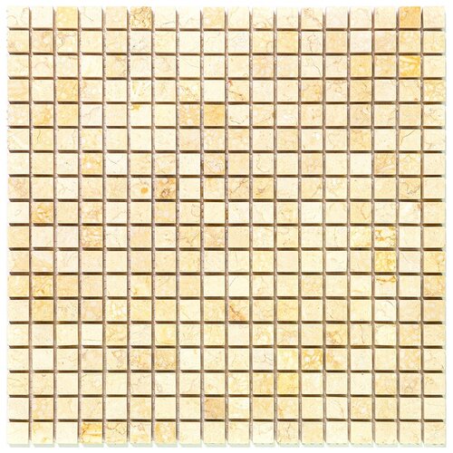 Мозаика из мрамора Natural Mosaic M021-15P бежевый светлый квадрат глянцевый