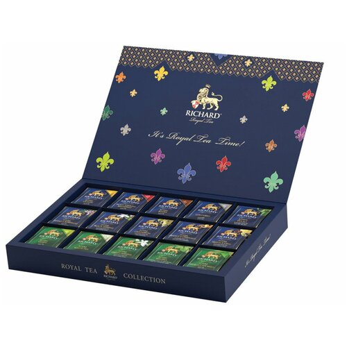 Чай RICHARD "Royal Tea Collection" подарочный набор 15 вкусов, 120 пакетиков по 1,9 г