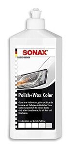 Воск для автомобиля SONAX цветной полироль с воском (белый)