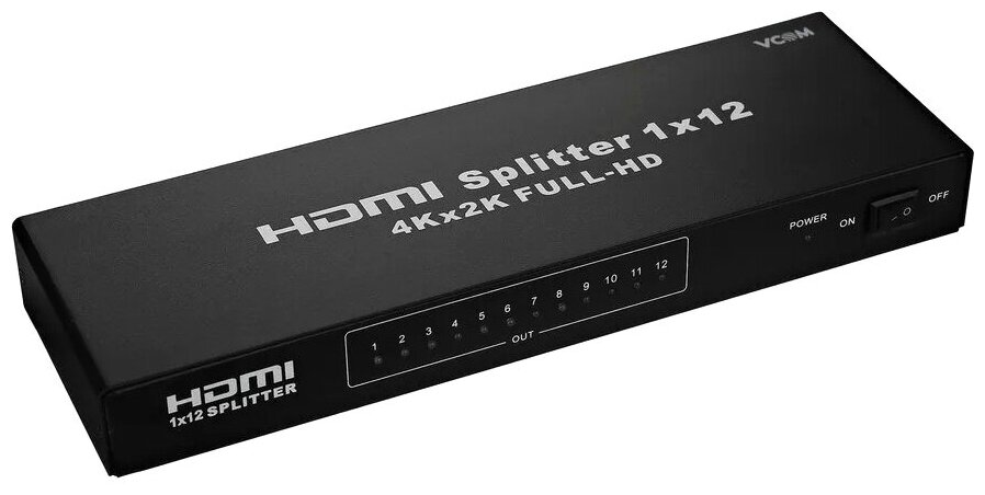 VCOM DD4112 Разветвитель HDMI Spliitter 1=>12 3D Full-HD 1.4v, каскадируемый