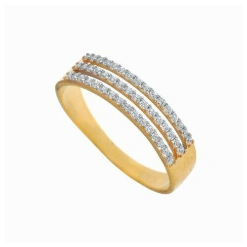 Кольцо Diamond Prime, белое, красное золото, 585 проба, бриллиант, размер 17.5, красный кольцо с 32 бриллиантами из белого золота