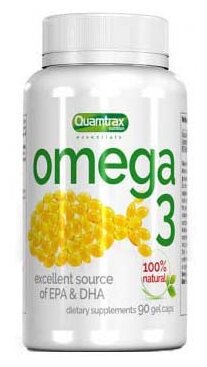 Омега 3 1000мг, 90 капс, Quamtrax Omega 3