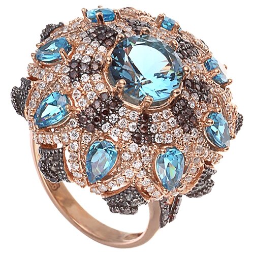 фото Element47 кольцо из серебра 925 пробы с кубическим цирконием nkr0021-38_ko_001_pink, размер 16.5