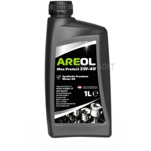 AREOL 5W40AR011 AREOL Max Protect 5W-40 (1L)_масло моторное! синт.\ ACEA A3/B4, API SN/CF, VW 502.00/505.00,MB 229.3