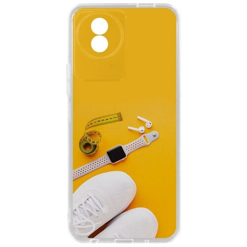 Чехол-накладка Krutoff Clear Case Кроссовки женские Фитнес для Vivo Y02 чехол накладка krutoff clear case кроссовки женские фитнес для vivo y36