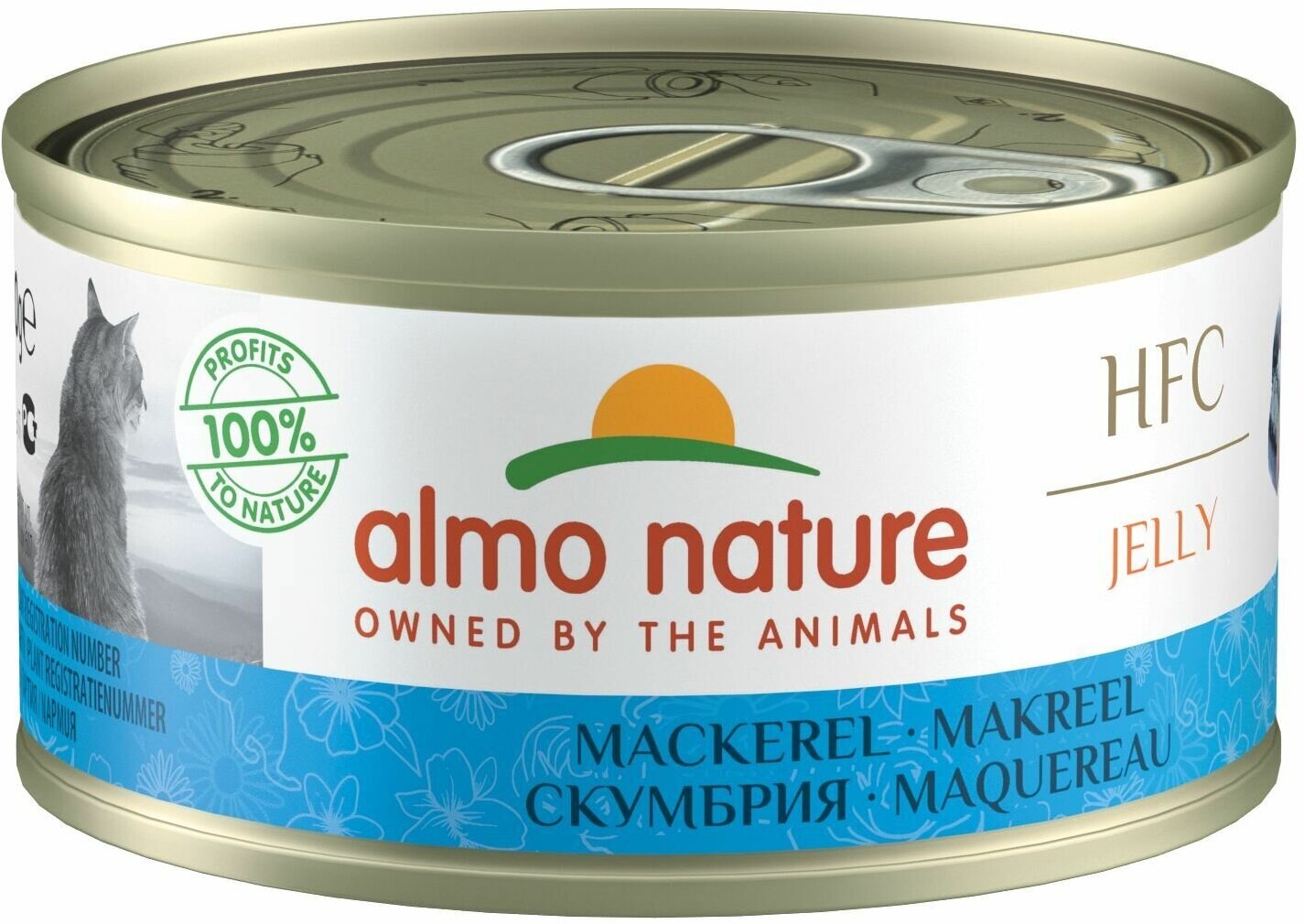 Almo Nature Консервы для Кошек с Макрелью 75% мяса (HFC Adult Cat Mackerel) 0,07 кг