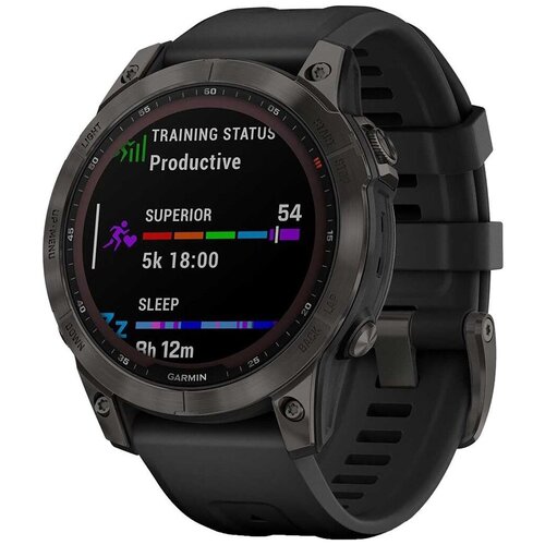 Смарт-часы Garmin Fenix 7 Saphire SolarCarbon-Gray 9010-02540-21 9999000₽
