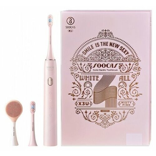 Электрическая зубная щетка Soocas Sonic Electric Toothbrush X3U Set Freshen Your Breath (Pink) электрическая зубная щетка soocas sonic electric toothbrush x3u set freshen your breath pink